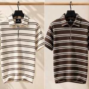 Premium Old Money knit Zip Polo Combo