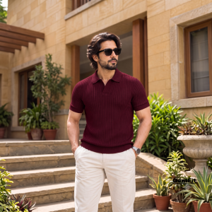 Old Money Polo Maroon Color